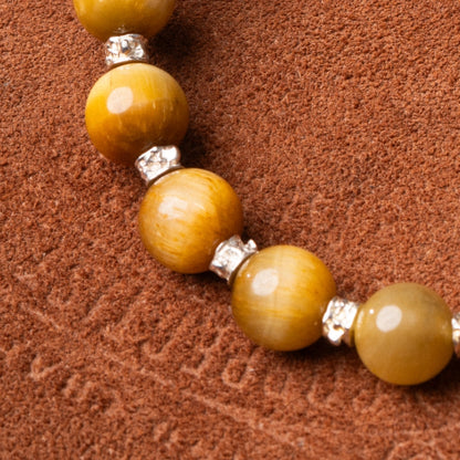 Golden Current Bracelet Golden Tigers Eye Bead Detail