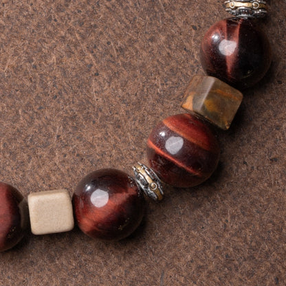 Mountain Guardian Bracelet Picasso Jasper Cube Detail