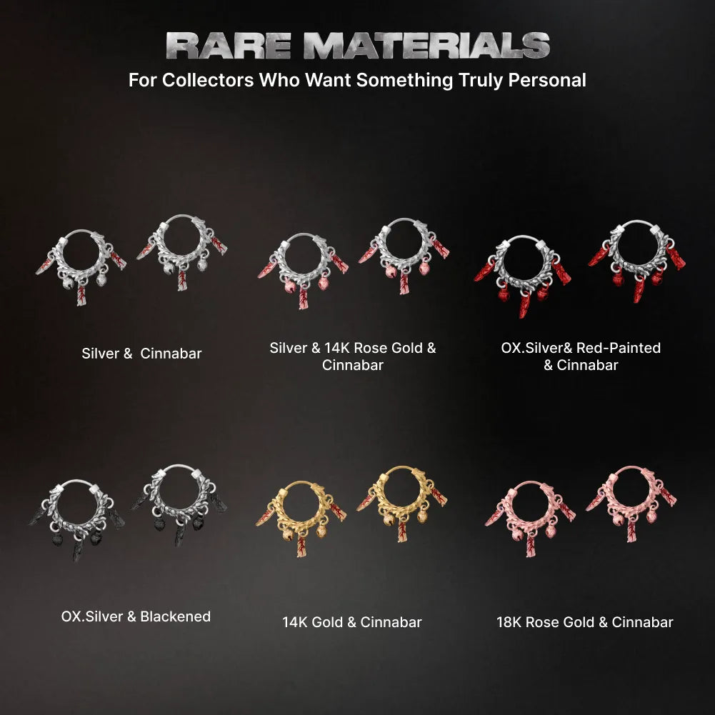 10 Celestial Chime Earrings Oxidized Silver Rare Material Options