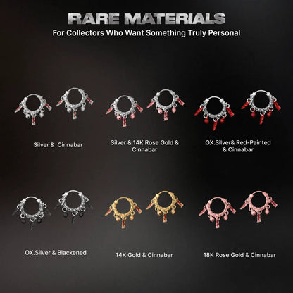 10 Celestial Chime Earrings Silver Rare Material Options