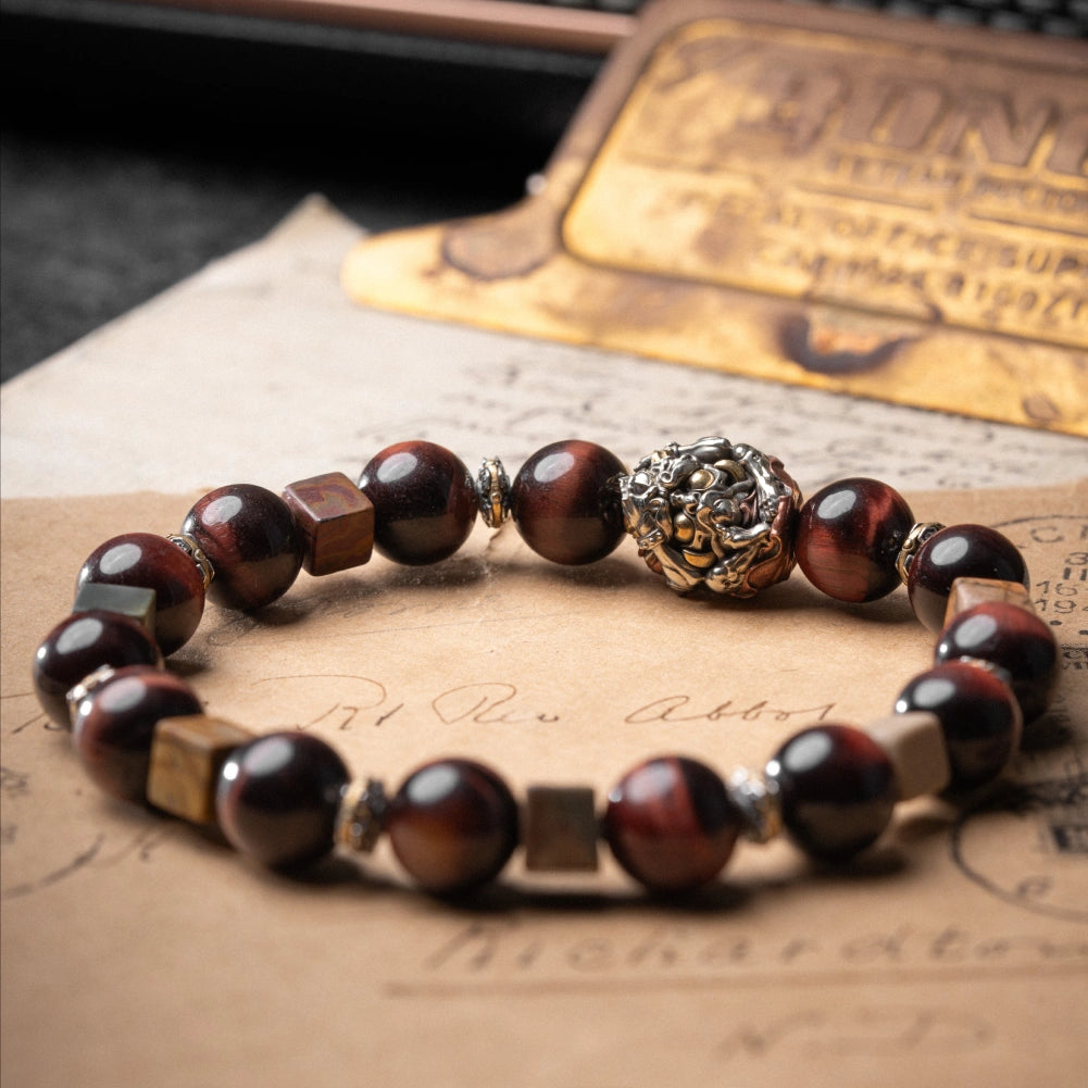 Mountain Guardian Bracelet Vintage Desk Still Life