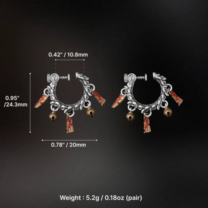11 Celestial Chime Ear Clips Oxidized Silver Size And Weight Guide
