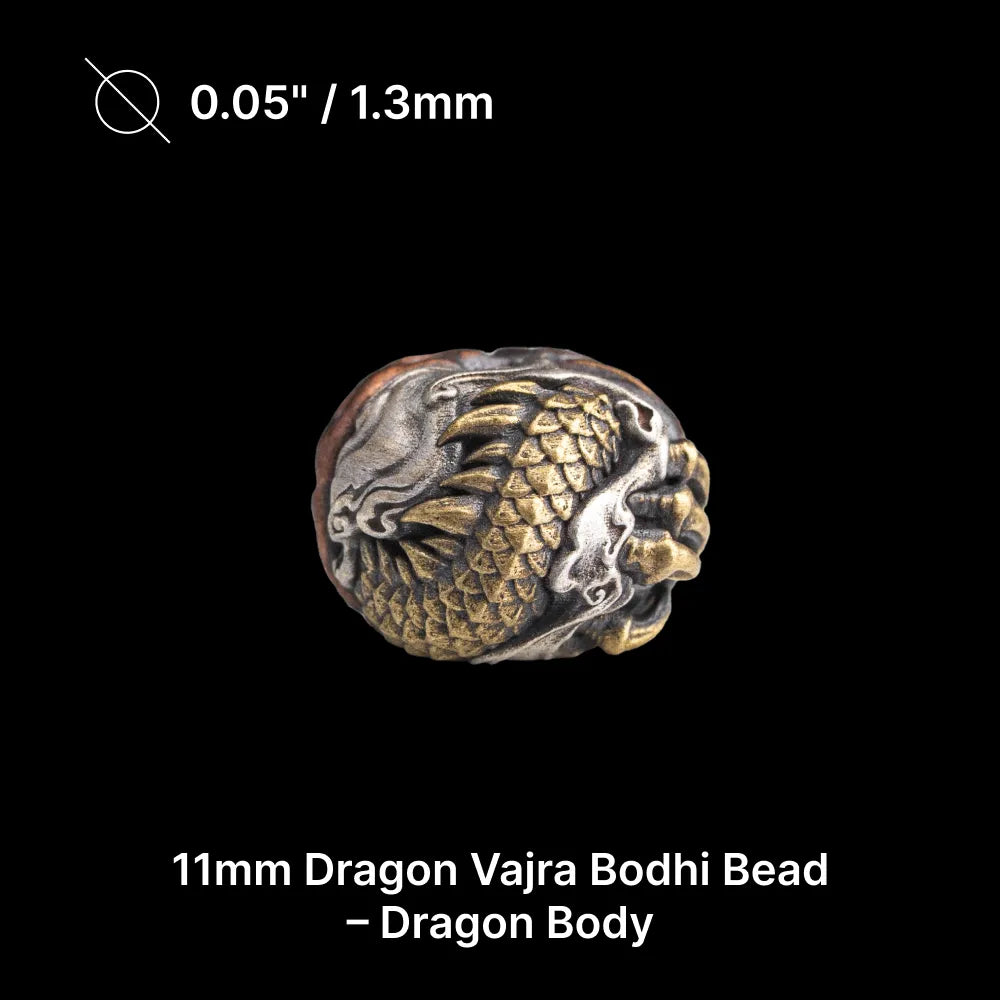 11mm Dragon Vajra Bodhi Bead Pack Option Dragon Body