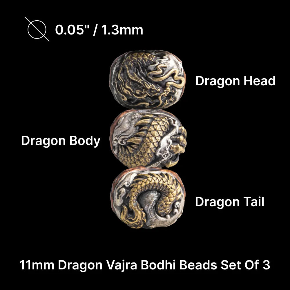 11mm Dragon Vajra Bodhi Bead Pack Option Set 1