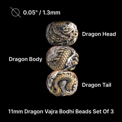 11mm Dragon Vajra Bodhi Bead Pack Option Set 1