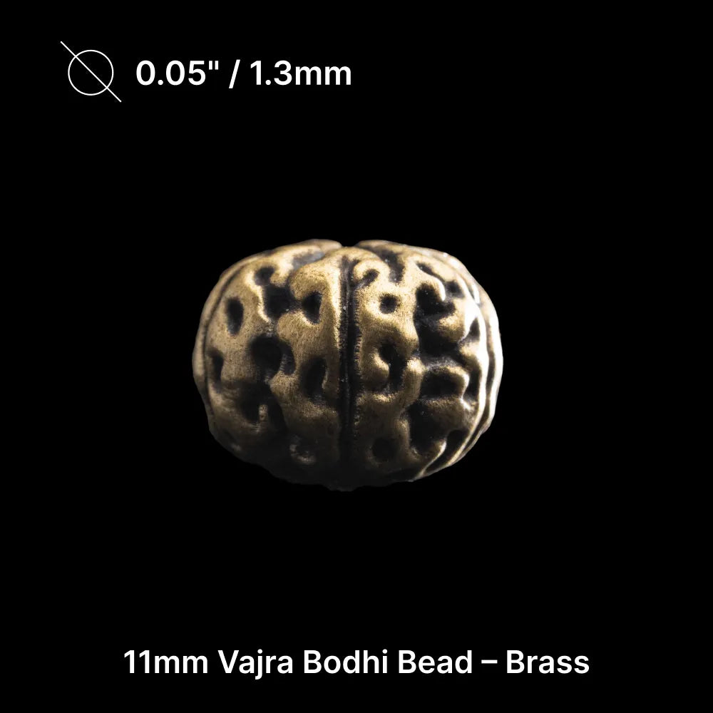 11mm Vajra Bodhi Bead Pack Option Brass