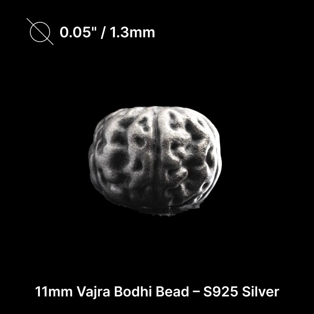 11mm Vajra Bodhi Bead Pack Option oxidized silver