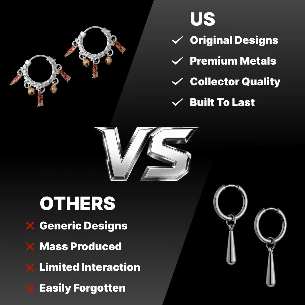 12 Celestial Chime Earrings Silver Original Design Comparison