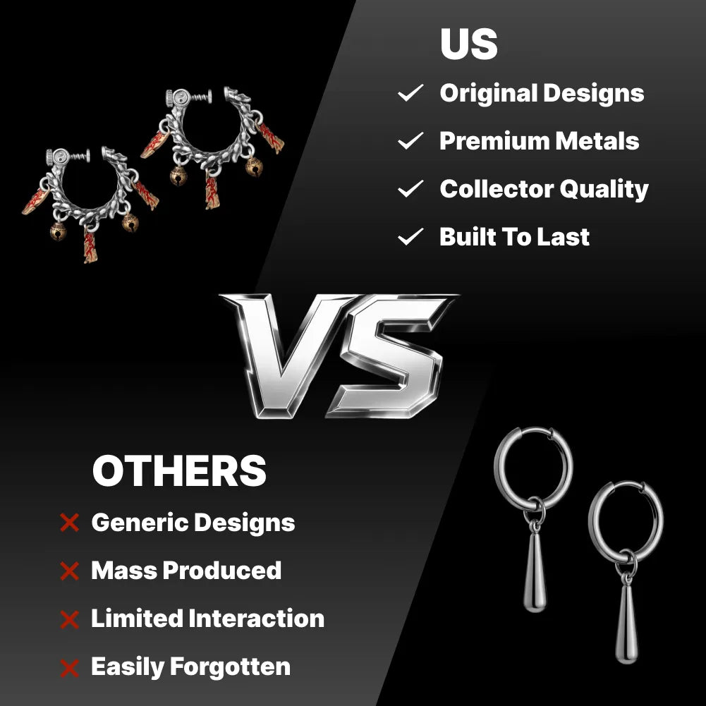 14 Celestial Chime Ear Clips Oxidized Silver Original Design Comparison