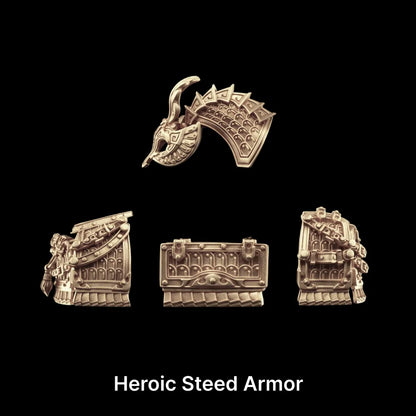 14K Gold Heroic Steed Armor Details 01