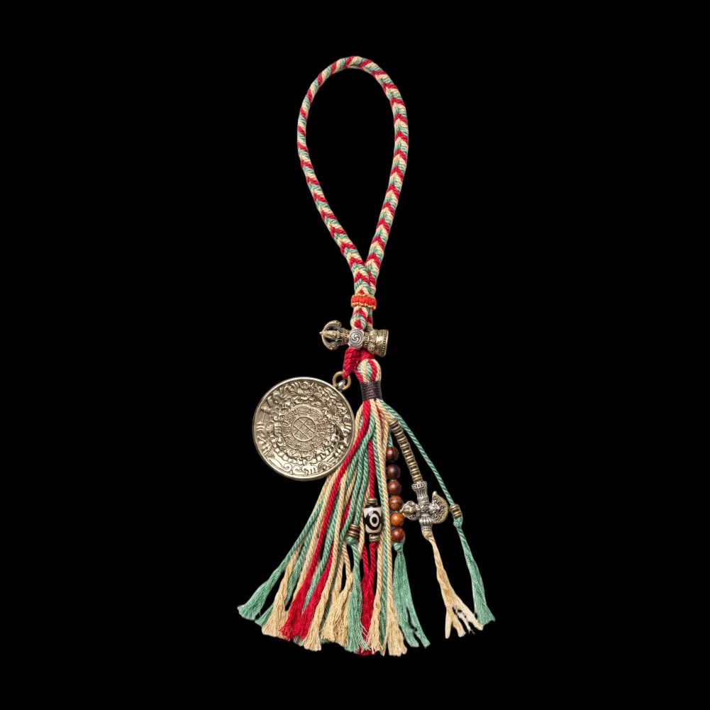 14K Gold Nine Palaces Bagua Talisman Pendant Padmasambhava Style
