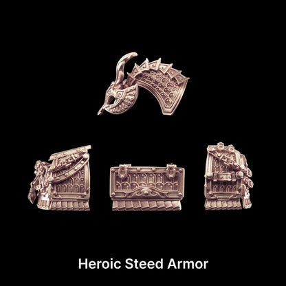 14K Rose Gold Heroic Steed Armor Details 01