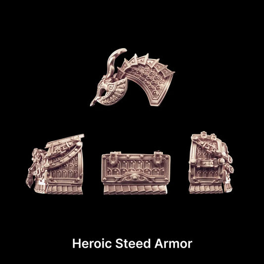 14K Rose Gold Heroic Steed Armor Details 01