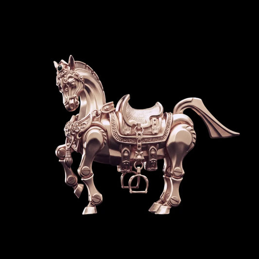 14K Rose Gold Heroic Steed Details 01