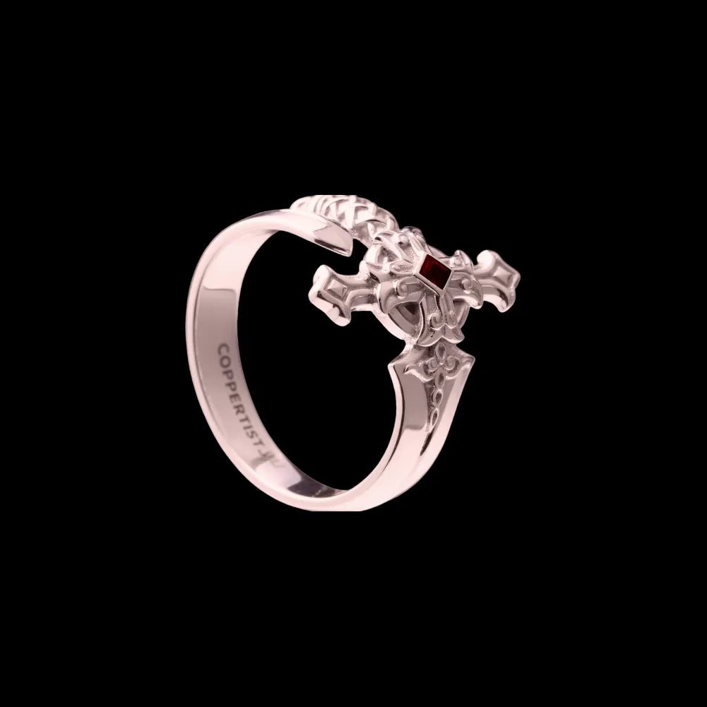 14K Rose Gold Judicator Blade Ring Details 01