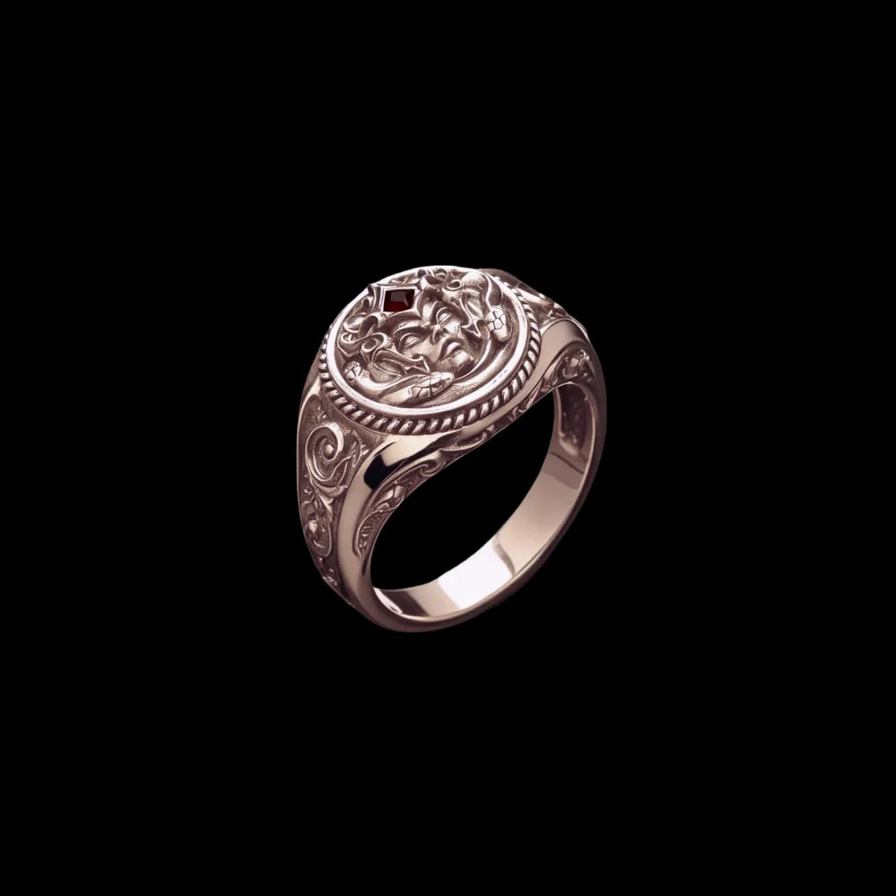 Medusa Signet Ring