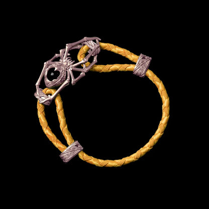 14K Rose Gold Spider Rope Bracelet Braided Rope Gold