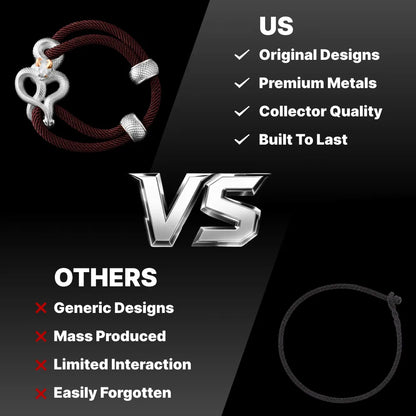 Demon Serpent Rope Bracelet 18K White Gold Plated White Bronze 24K Gold Plated Silver Brand Comparison