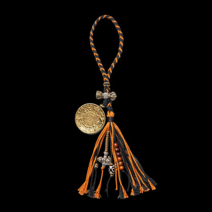 18K Gold Nine Palaces Bagua Talisman Pendant Mahakala Style