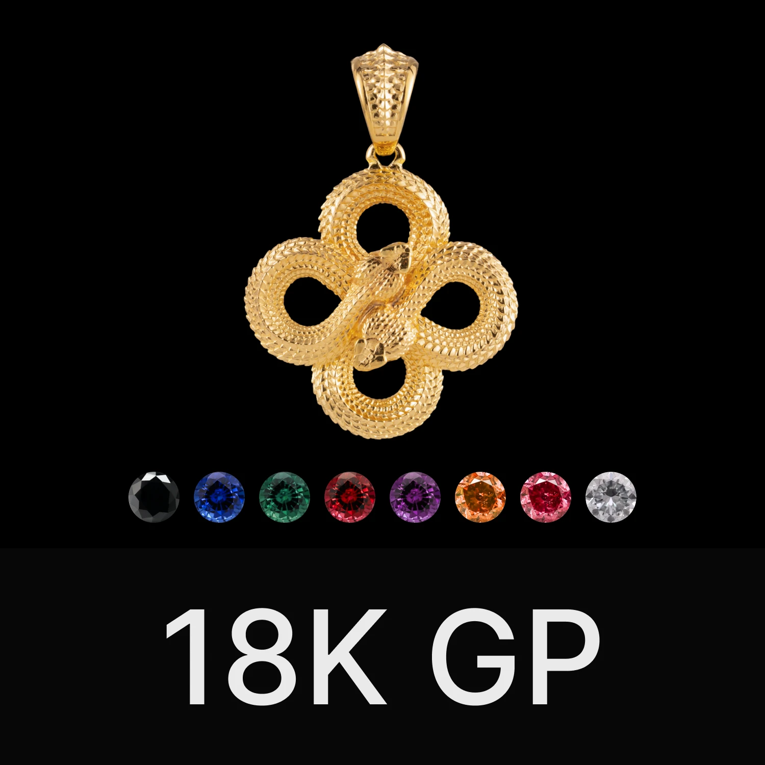 Brass Double Snake Pendant Infinity Snake Pendant COPPERTIST.WU