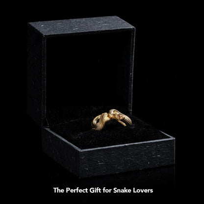 18K Gold Snake Ring Package