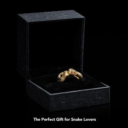 18K Gold Snake Ring Package