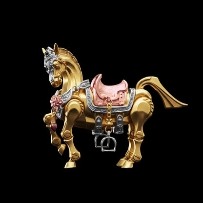 18K Gold With 18K White Gold With 18K Rose Gold Heroic Steed Details 01