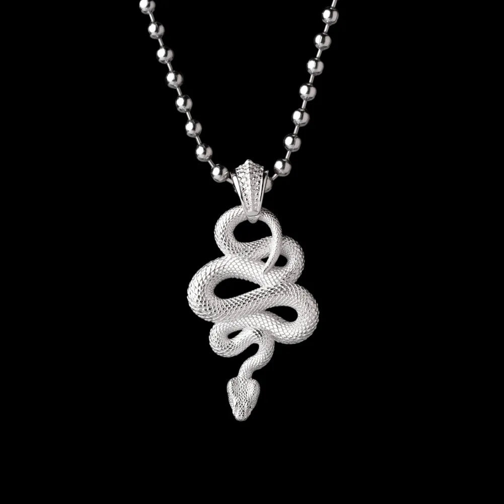 With Titanium Steel Ball Chain Necklace