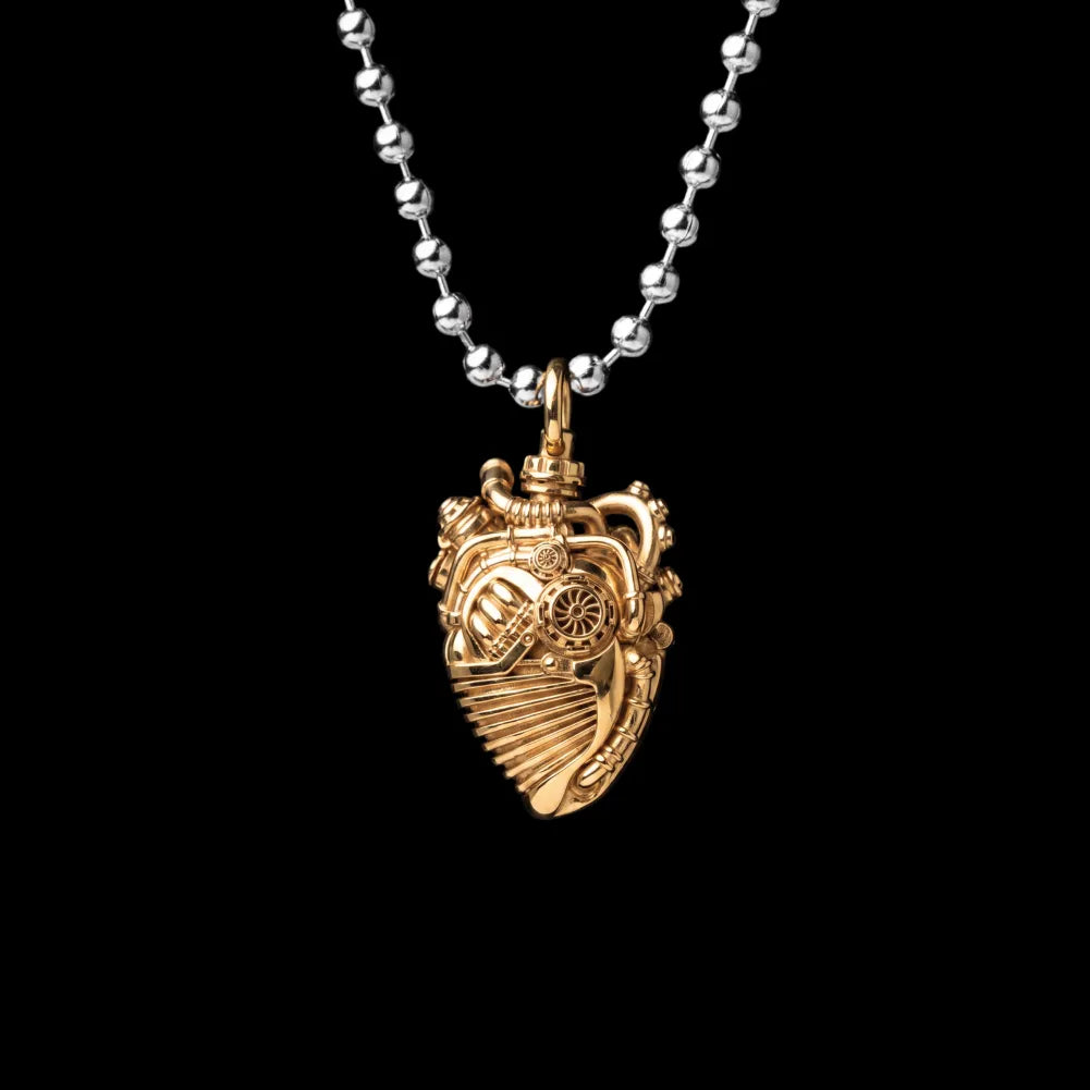 With Titanium Steel Ball Chain Necklace