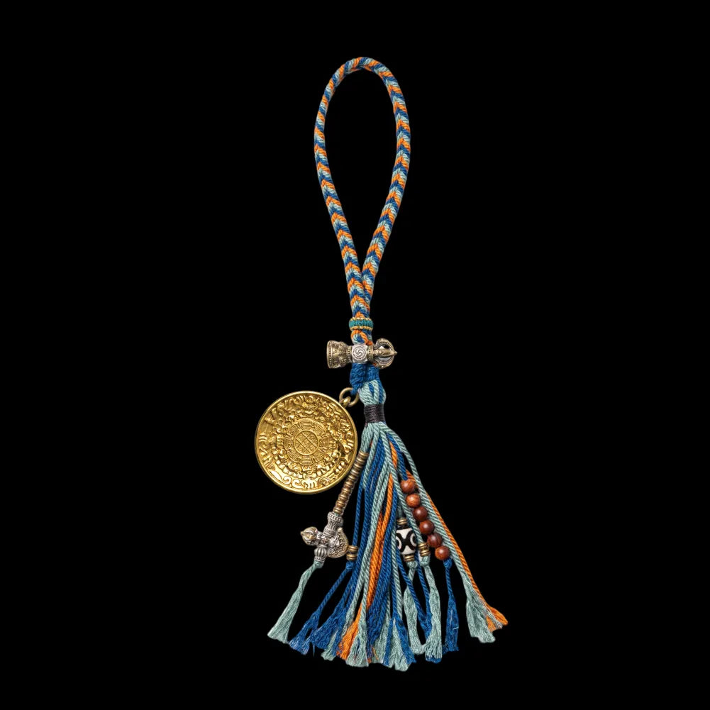 24K Gold Nine Palaces Bagua Talisman Pendant Medicine Buddha Style