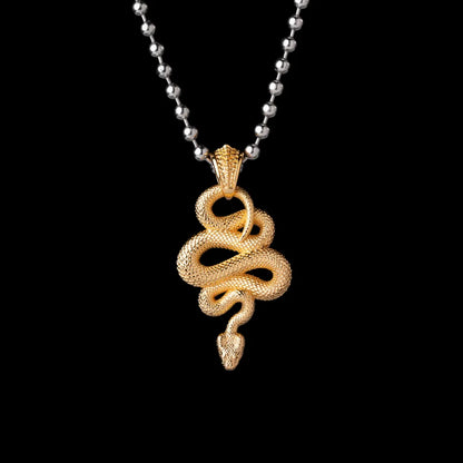 With Titanium Steel Ball Chain Necklace