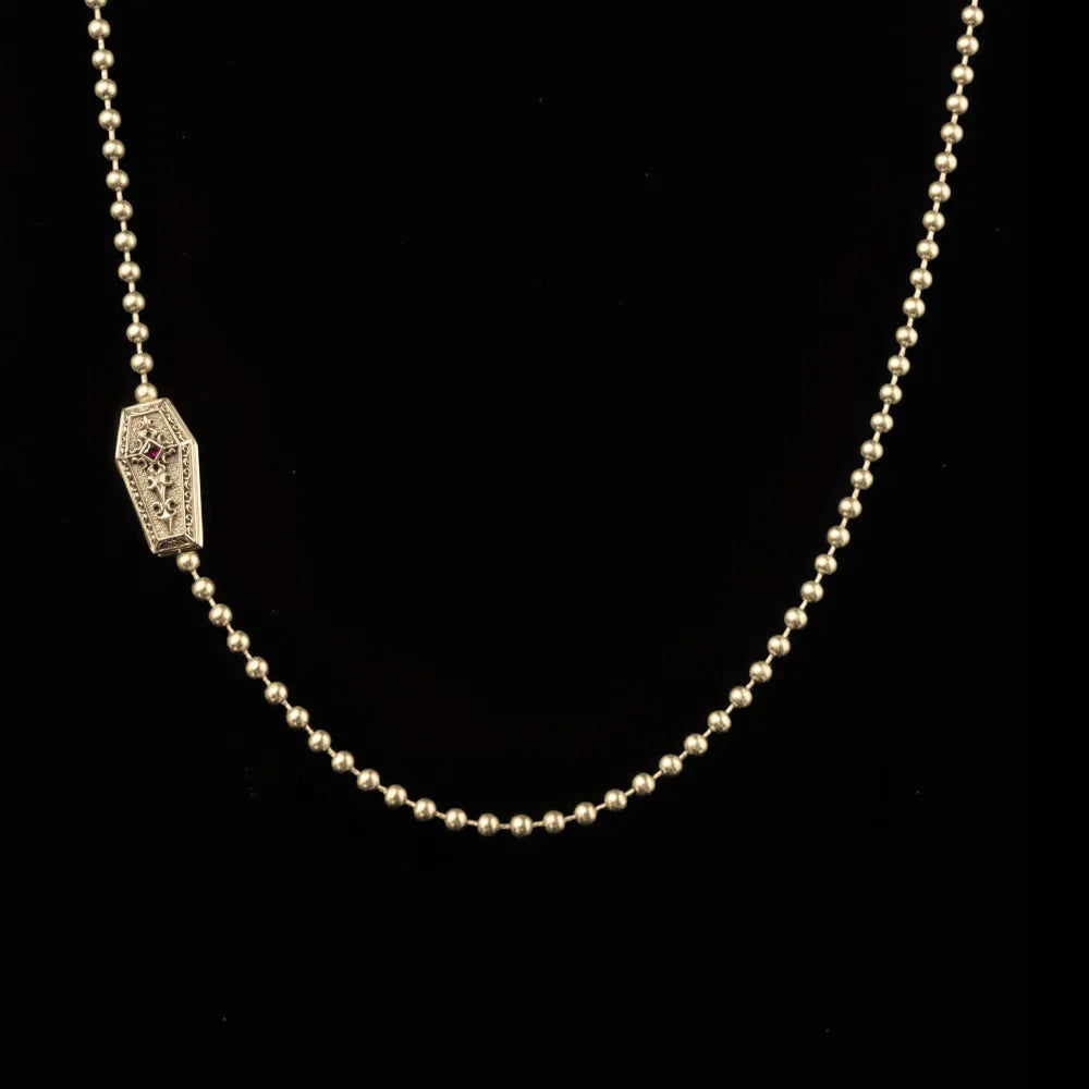 Vampire Coffin Ball Chain Necklace
