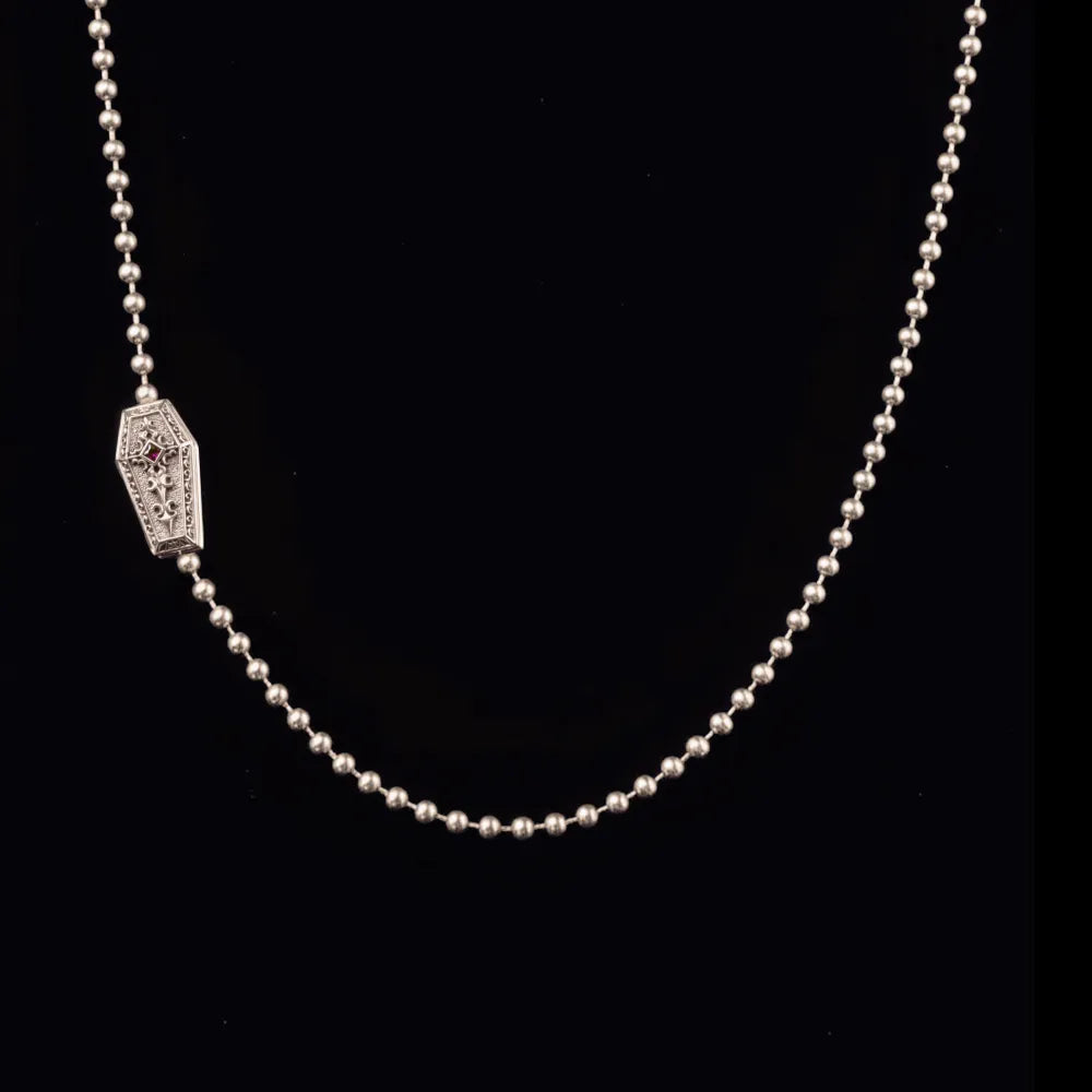 Vampire Coffin Ball Chain Necklace