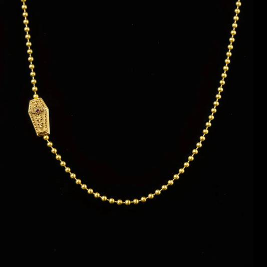 Vampire Coffin Ball Chain Necklace