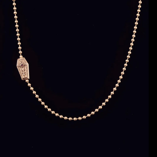 Vampire Coffin Ball Chain Necklace