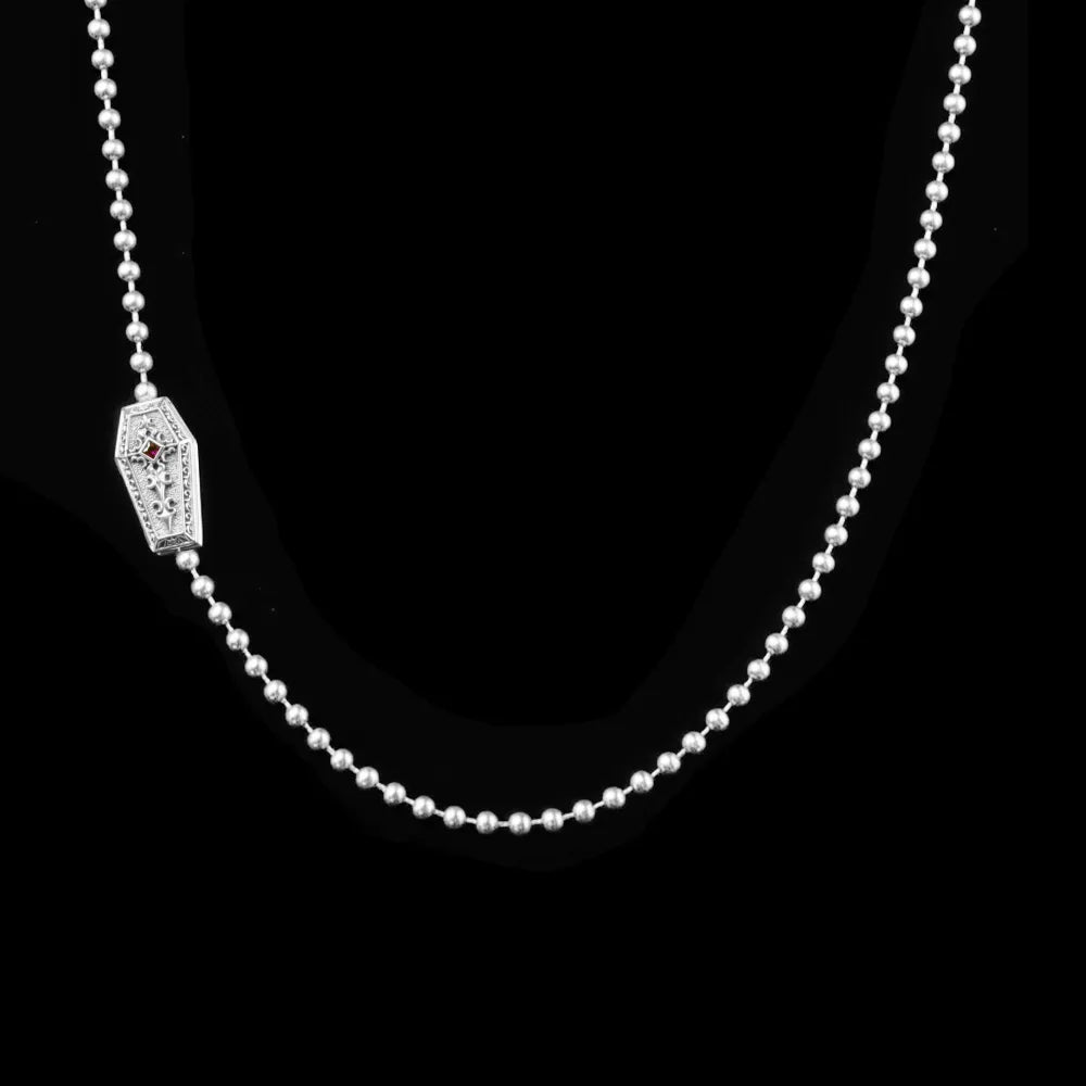 Vampire Coffin Ball Chain Necklace
