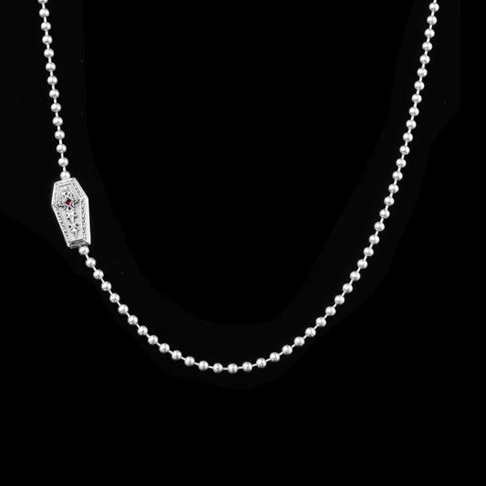 Vampire Coffin Ball Chain Necklace