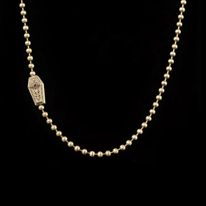 Vampire Coffin Ball Chain Necklace