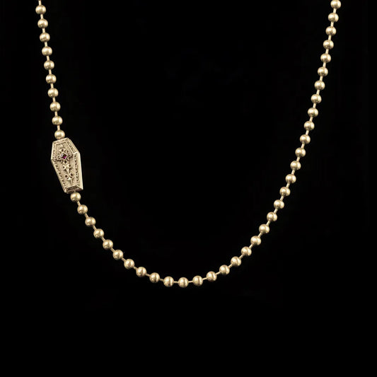 Vampire Coffin Ball Chain Necklace