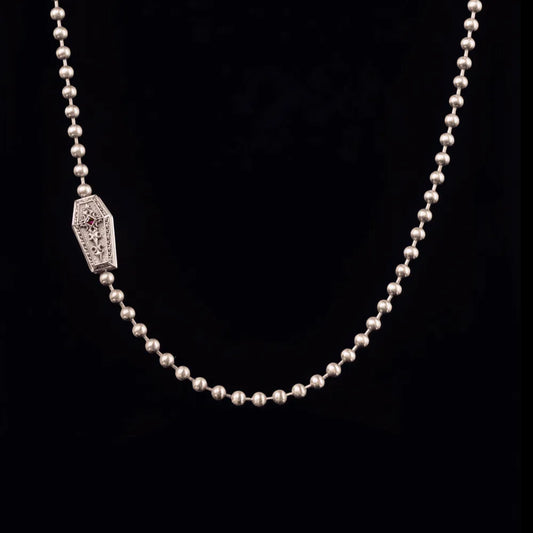 Vampire Coffin Ball Chain Necklace