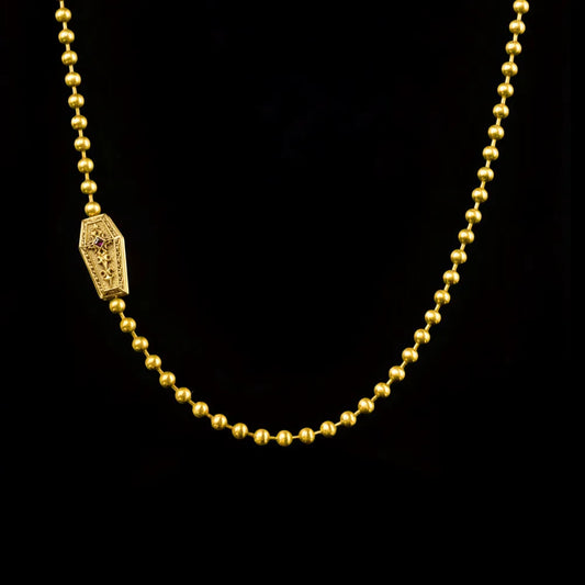 Vampire Coffin Ball Chain Necklace