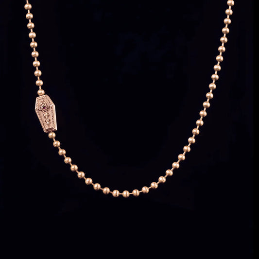 Vampire Coffin Ball Chain Necklace