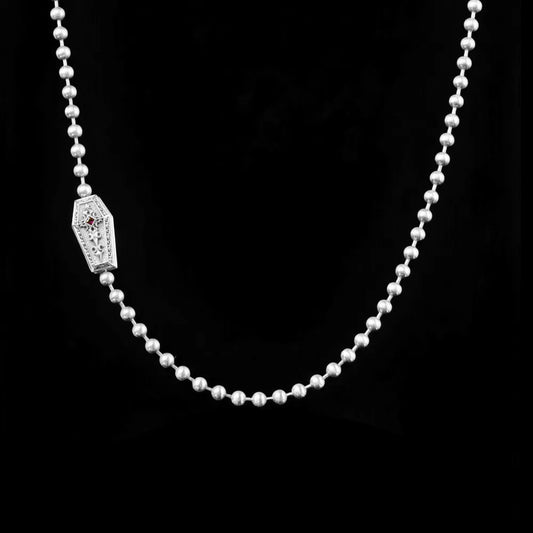 Vampire Coffin Ball Chain Necklace