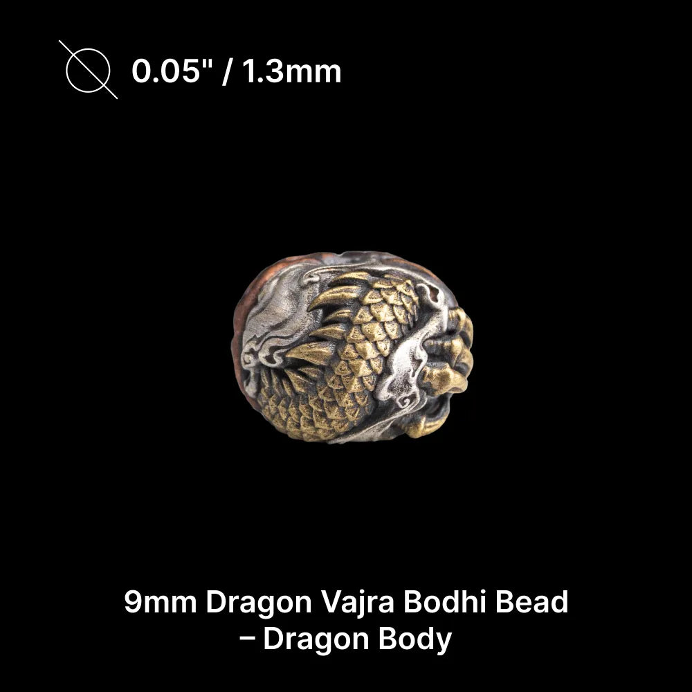 9mm Dragon Vajra Bodhi Bead Pack Option Dragon Body