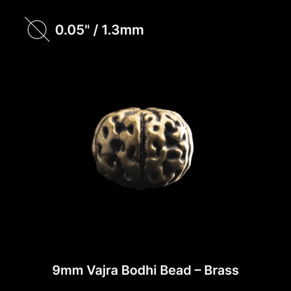 9mm Vajra Bodhi Bead Pack Option Brass