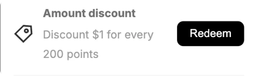 Select amount discount