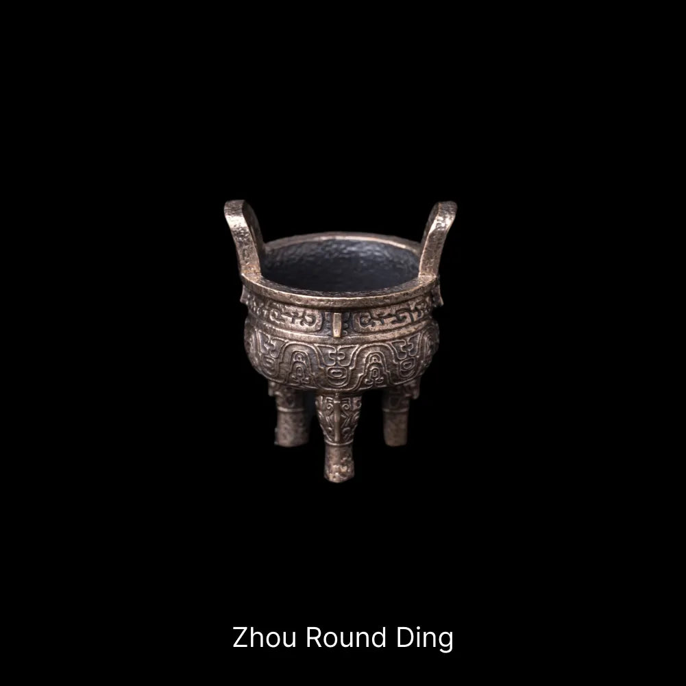 Ancient Chinese Ding Bronze Zhou Round Ding C1149QZ