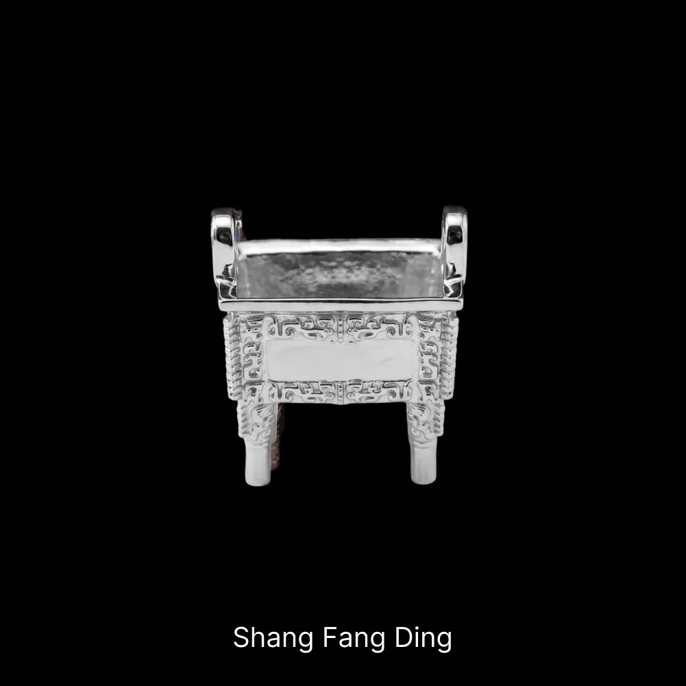 Ancient Chinese Ding Silver Shang Fang Ding