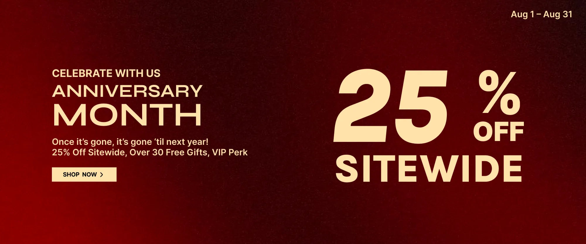 Anniversary Month banner