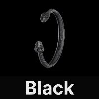 Amphisbaena Bracelet Black & Black Zircon